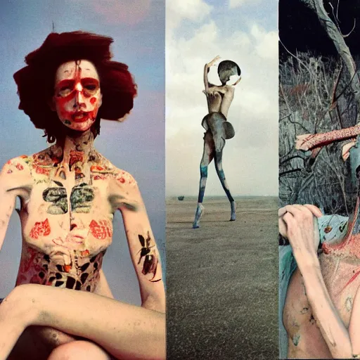 Image similar to 3 5 mm color photography, joel - peter witkin, beksinski, and stephen gammell, vogue shoot