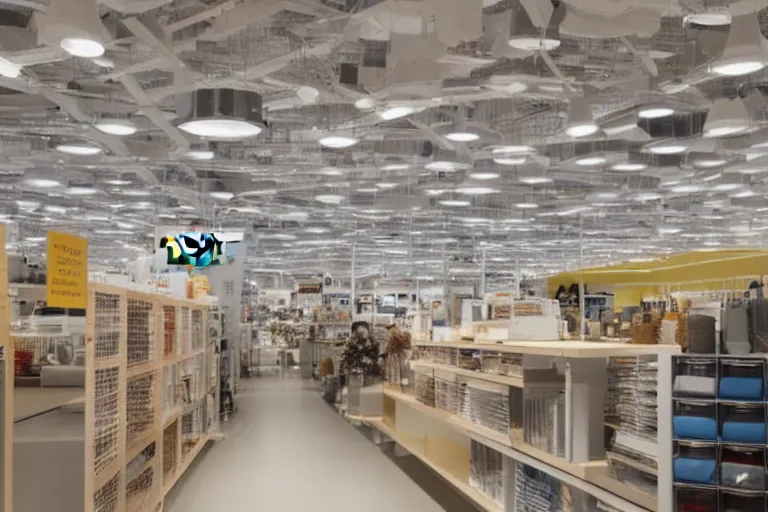 Prompt: Cutecore ikea store ikeacore, fractaling outwards 85mm f/11 interior photography