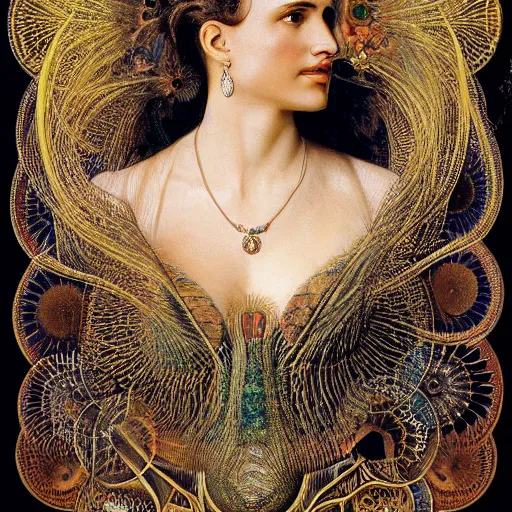 Image similar to portrait of natalie portman by ernst haeckel