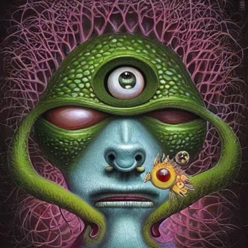 Prompt: monsters in the garden by naoto hattori