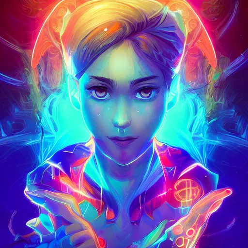 Image similar to skill magic deepdream radiating a glowing aura stuff loot legends stylized digital illustration video game icon artstation lois van baarle, ilya kuvshinov, rossdraws,