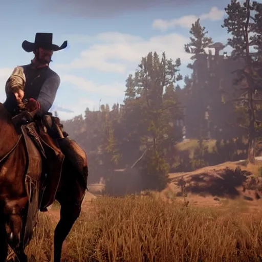 Prompt: cowboy clint eastwood in rdr 2