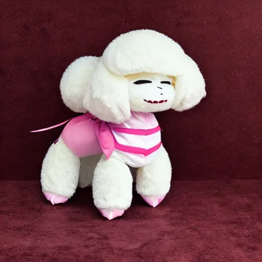 Prompt: cute fumo plush of a poodlegirl, anime girl