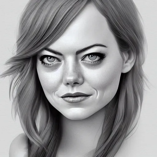 Prompt: emma stone portrait by vince ruz and julio cesar, cartoon face, disney, glamorous, character art, digital illustration, big eyes, semirealism, realistic shaded perfect face, fine details, realistic shaded lighting, soft and blurry