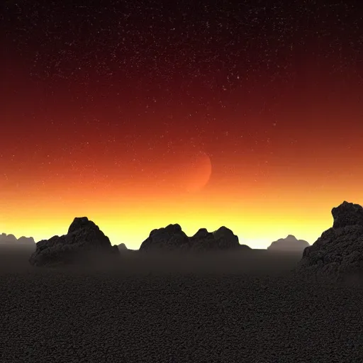 Image similar to grainy atmospheric alien landscape with glowing lights