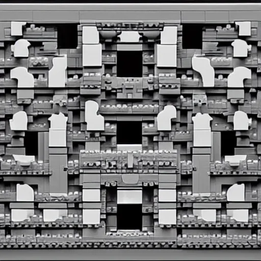 Image similar to Escher optical illusion as a lego set, soft lighting