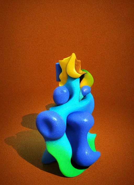 Image similar to 3D abstract resin miniature sculpture by Salvador Dali, psychedelic, abstractionism, realistic, 8K, Hyperrealism, Subsurface scattering, raytracing, Octane Render, Zbrush, simple background