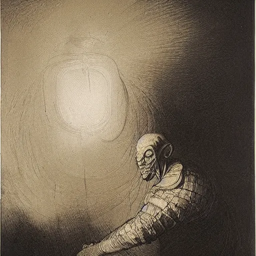 Prompt: an alien by Rembrandt, epic lighting