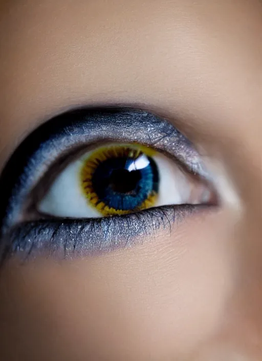 Image similar to portrait of a stunningly beautiful eye, infinite