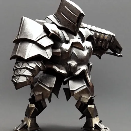 Prompt: warrior with metal rhino armour