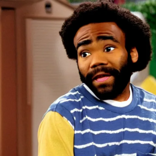 Image similar to tv still of donald glover starring in kenan & kel ( 1 9 9 9 )