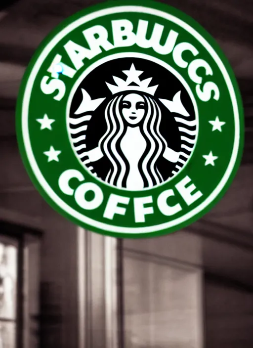 Image similar to a full portrait photo of real - life starbucks logo, f / 2 2, 3 5 mm, 2 7 0 0 k, lighting, perfect faces, award winning photography.