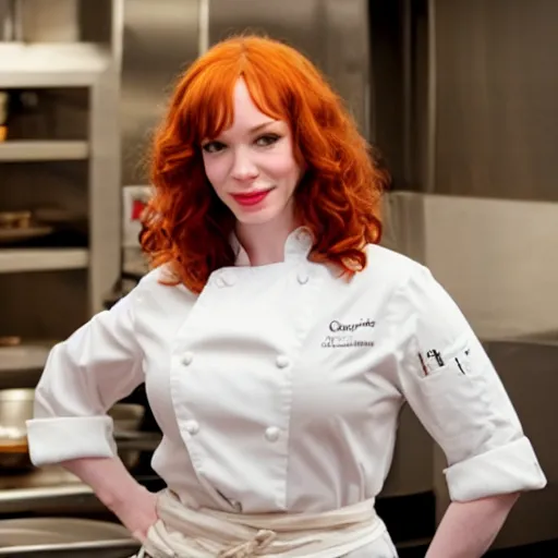 Image similar to christina hendricks as chef,