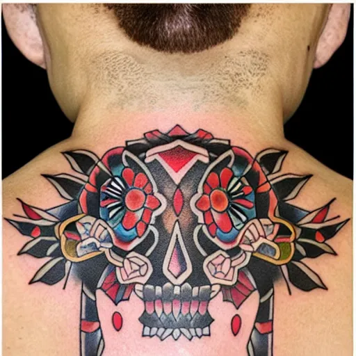 Image similar to Mexican style tattoo black