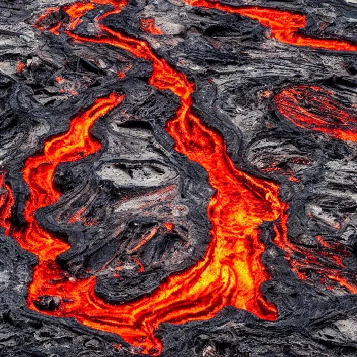 Image similar to wide angle shot of volcano in the form of the punisher icon with flowing fountains and rivers of lava. detailed, high art, intricate, artisan