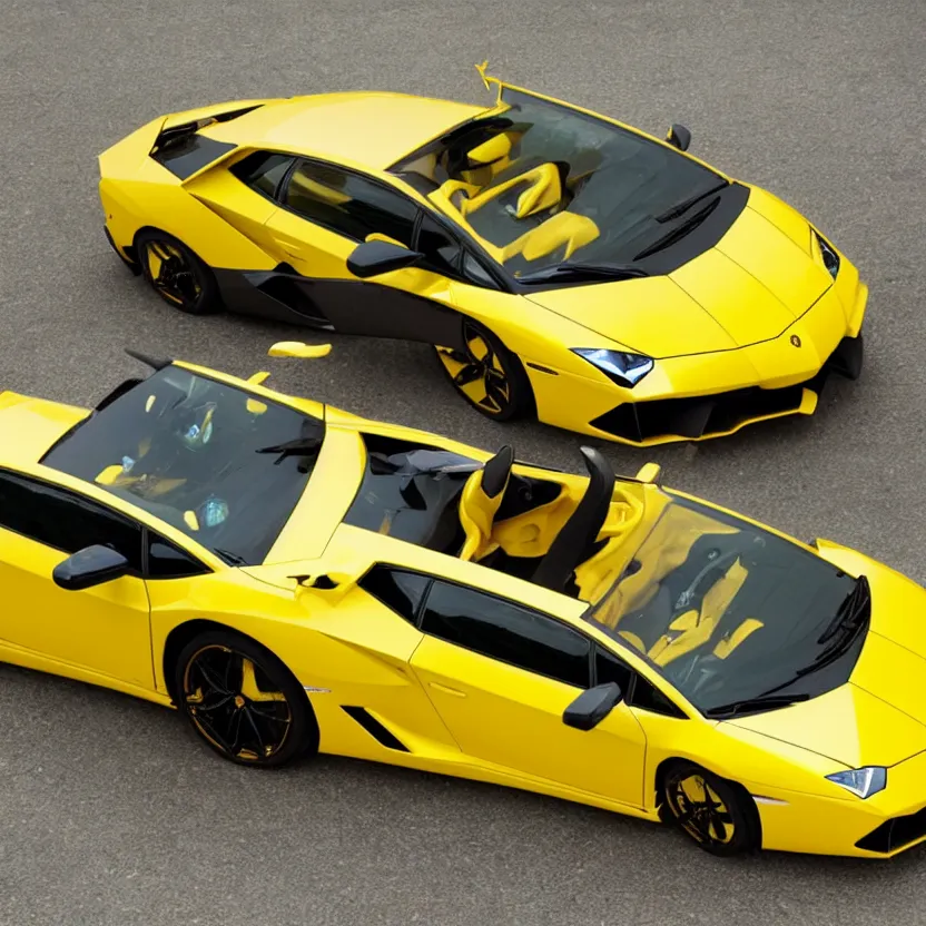 Prompt: yellow lamborghini hurrican