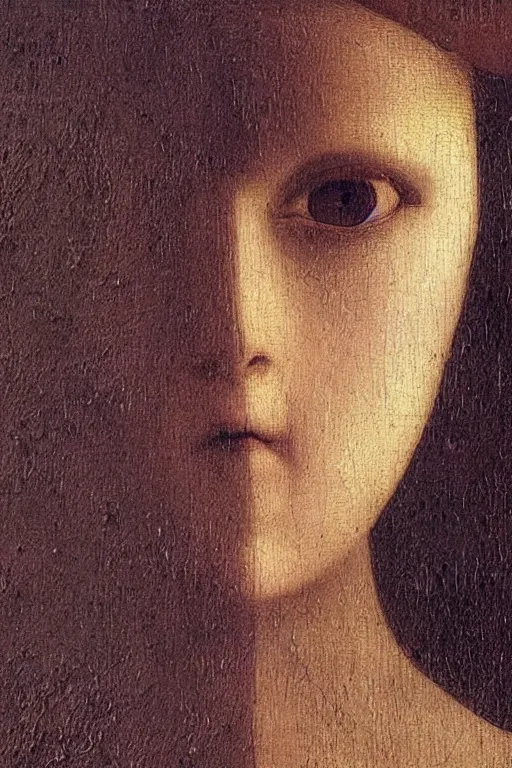 Image similar to a close - up portrait of a cyberpunk cyborg girl, by leonardo davinci, rule of thirds