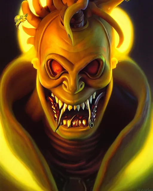 Prompt: junkrat from overwatch, character portrait, portrait, close up, fantasy art, sci - fi art, radiant light, caustics, by boris vallejo