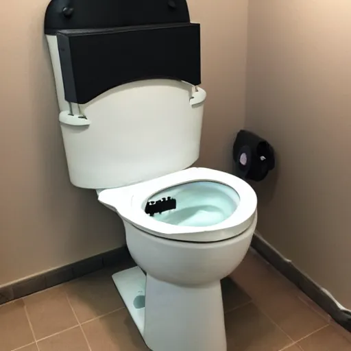 Image similar to gaming chair toilet