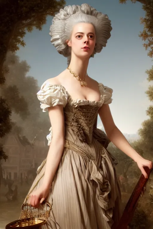 Prompt: kaya scodelario as marie antoinette, traditional corsican, intricate, highly detailed, artstation, illustration, jurgens, rutkowski, bouguereau