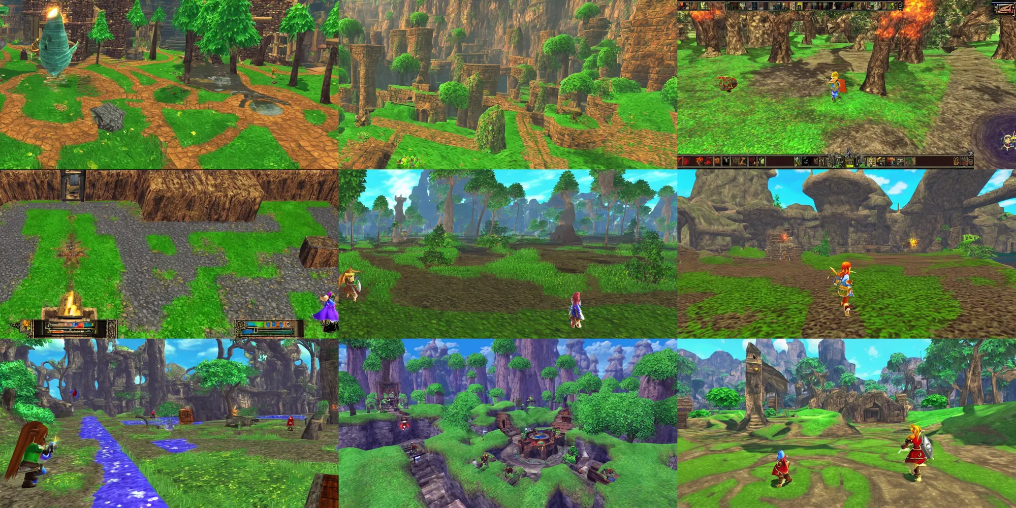 Prompt: A stunning screenshot of a unique area in The Legend of Zelda: Ocarina of Time
