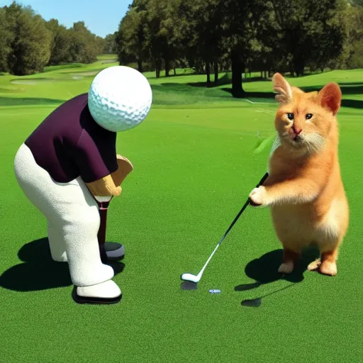 Image similar to animals playing midget golf