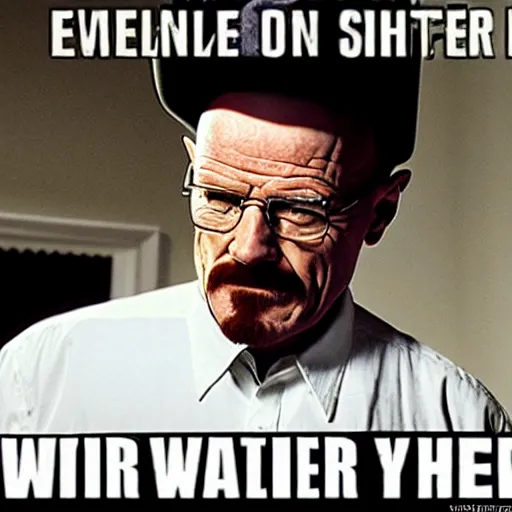 Image similar to walter white is very happy