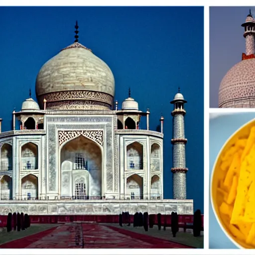 Image similar to photo of Taj Mahal made of cheese