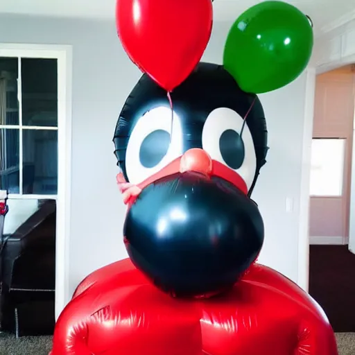 Prompt: rambo balloon face