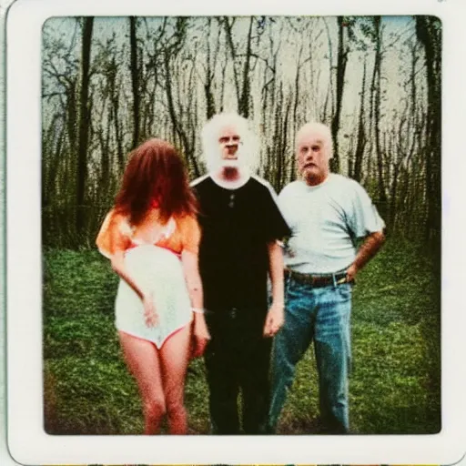 Image similar to found polaroid photo of trash humpers