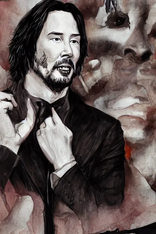 Prompt: a dream on a lunch break, by Keanu Reeves