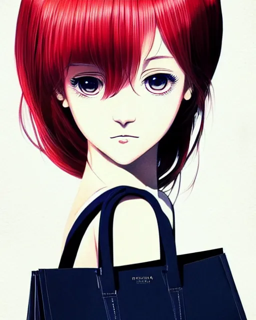 Image similar to cute girl wearing high heel with shopping bags. | very very anime!!!, fine - face, audrey plaza, realistic shaded perfect face, fine details. anime. very strong realistic shaded lighting poster by ilya kuvshinov katsuhiro otomo ghost, magali villeneuve