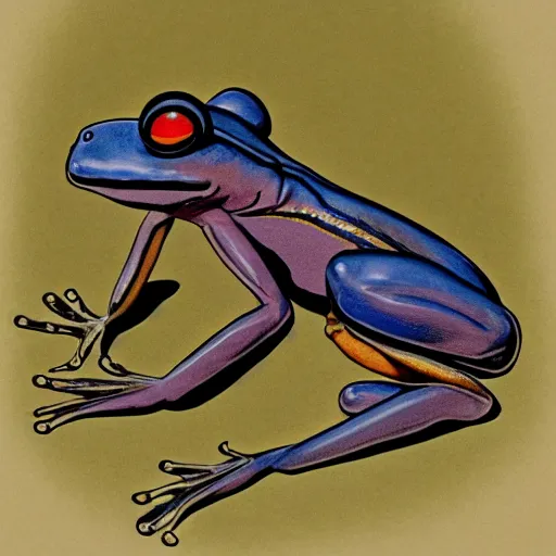 Prompt: portrait of greninja - frog hybrid, head and shoulders shot, by annie leibovitz, portrait of a man, studio lighting