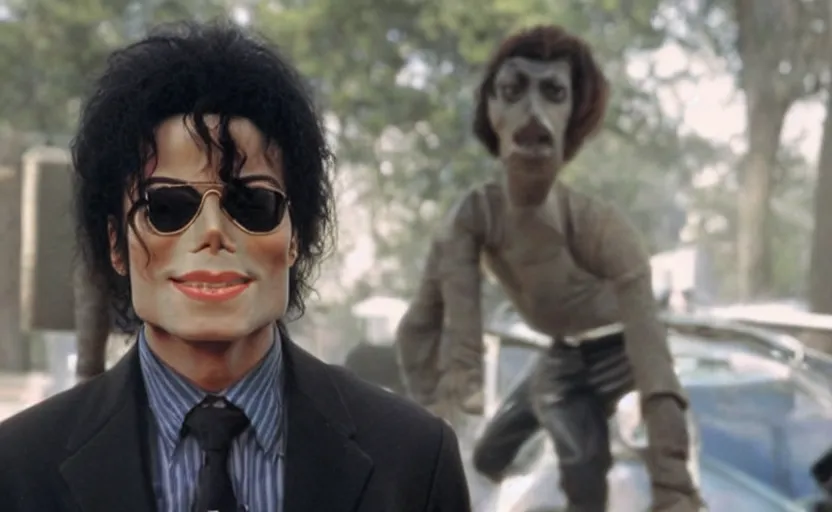 Image similar to michael jackson with short fringe hair in men in black 3