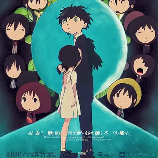 Image similar to a movie poster of a movie called love and hate, by Studio Ghibli