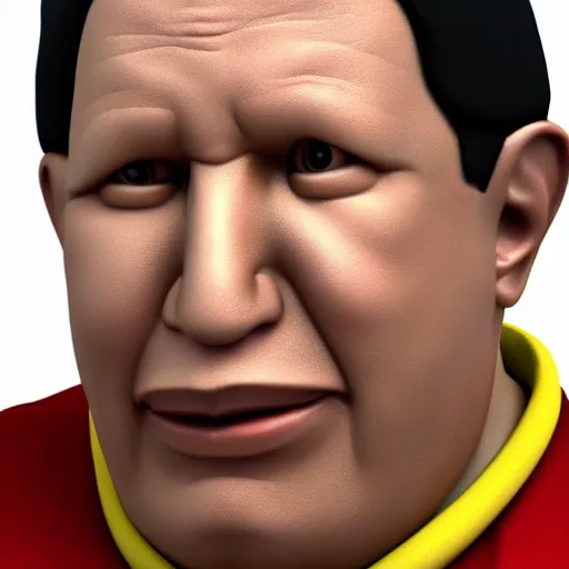 Image similar to 3 d render of a hugo chavez action figure. realistic. photo. photorealistic. detailed. high quality. high resolution. lossless quality. lossless. 8 k. hdr. 4 k. 8 k resolution. 1 6 k resolution