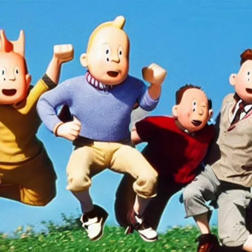 Prompt: live-action tintin