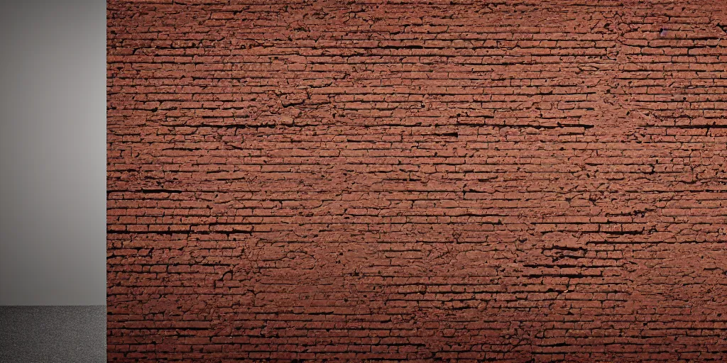 Image similar to a front on photograph of a brick wall, concept art, 4 k, unreal render, octane, trending on artstation, hyper realistic