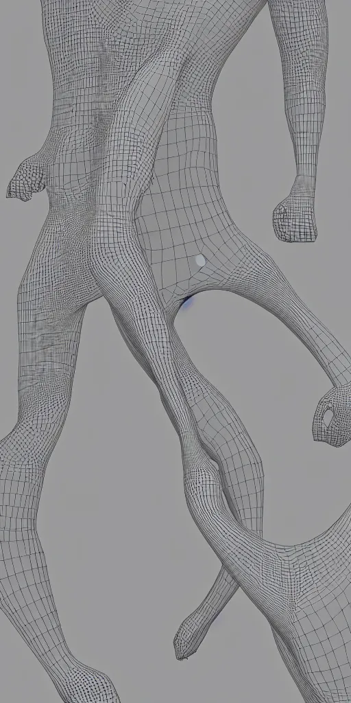 Prompt: beautiful abstract human bodies intertwined, wireframe, perfect topology, 3 d model, 3 d mesh