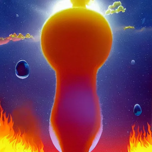 Prompt: The Teletubbies play in front of a large nuclear explosion that has created a large nuclear mushroom and is totally oblivious to the fact that the city is in flames and everyone die. Elegant, intricate, digital painting, artstation, concept art, smooth, sharp focus, illustration, art by artgerm and greg rutkowski and alphonse mucha