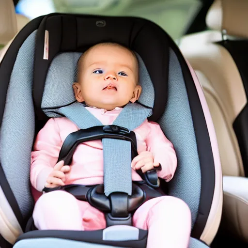 Prompt: baby in car seat coming home from the hospital, award winning photo