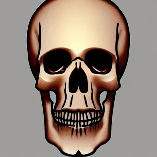 Image similar to skull lamp design, concept art