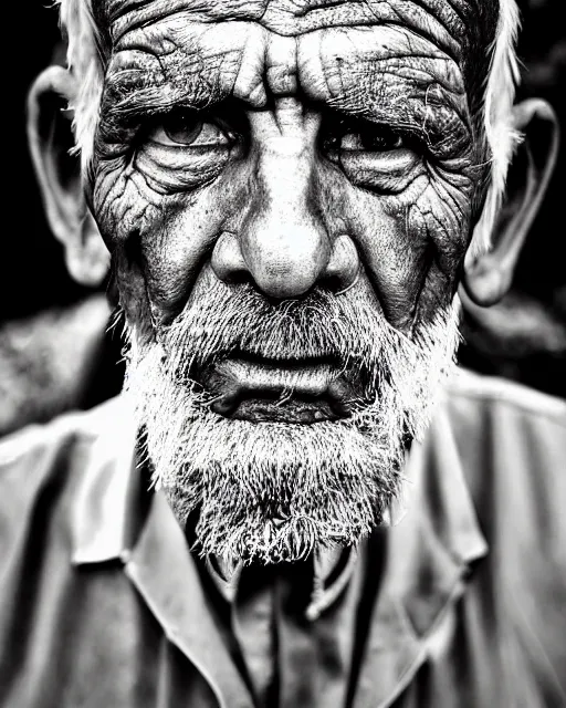 Prompt: symmetry stunning portrait of grilled old man by victo n