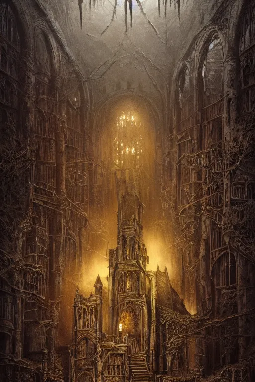 Prompt: haunted gothic castle, lovecraft, photorealistic, dark, atmospheric lighting, painted, intricate, ultra detailed by leesha hannigan, thierry doizon, kai carpenter, well composed, best on artstation, cgsociety, epic, stunning, gorgeous, intricate detail colorful