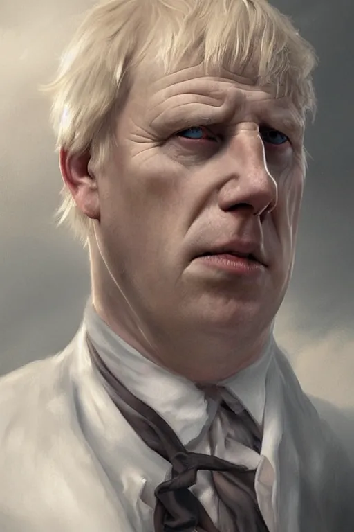 Prompt: Boris Johnson as Lord Voldemort, Boris Johnson hairstyle, masculine figure, highly detailed, digital painting, artstation, concept art, smooth, sharp focus, illustration, cinematic lighting, art by artgerm and greg rutkowski and alphonse mucha