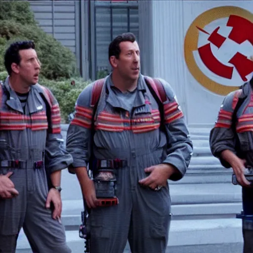 Image similar to Adam Sandler in Ghostbusters 4K quality super realistic
