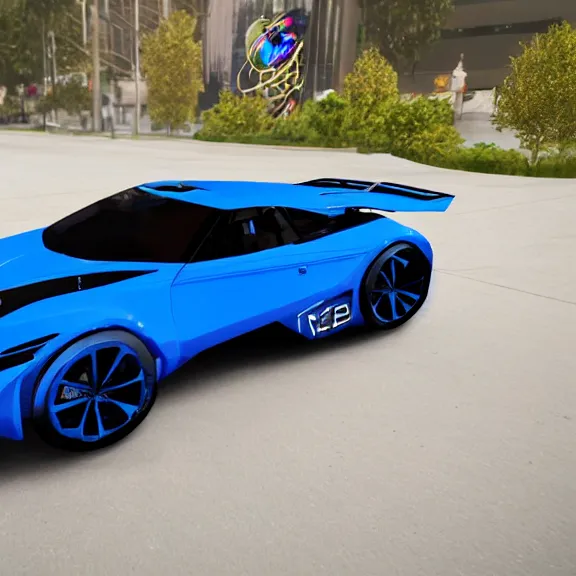 Image similar to RGB gaming car manufactured by the company Razor