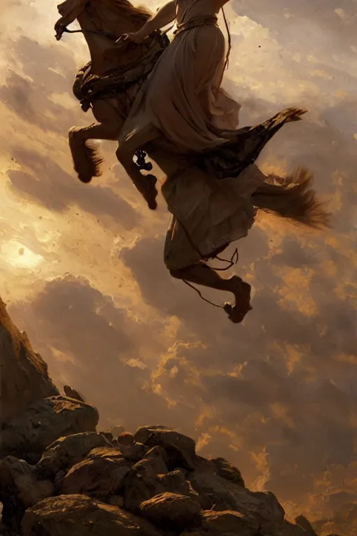 Image similar to ancient roman steve buscemi ascending wearing the civic crown while he levitates and hovers above the ground glowing with power small rocks and pebbles begin lifting off the ground around him, art by anders zorn, wonderful masterpiece by greg rutkowski, beautiful cinematic light, american romanticism by greg manchess, jessica rossier