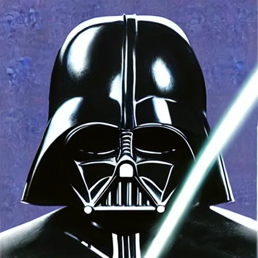 Image similar to darth vader by giger