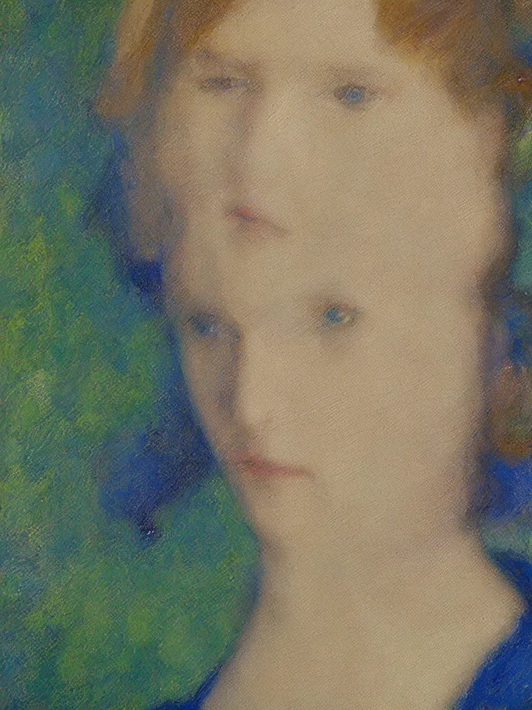 Image similar to portrait of < zelda fitzgerald >, blurry face, fair, slim, fair, severe out of focus, pleinairism, in the sun, backlit, closeup, oil on canvas, atr by monet, smooth, impressionnisme, 8 k